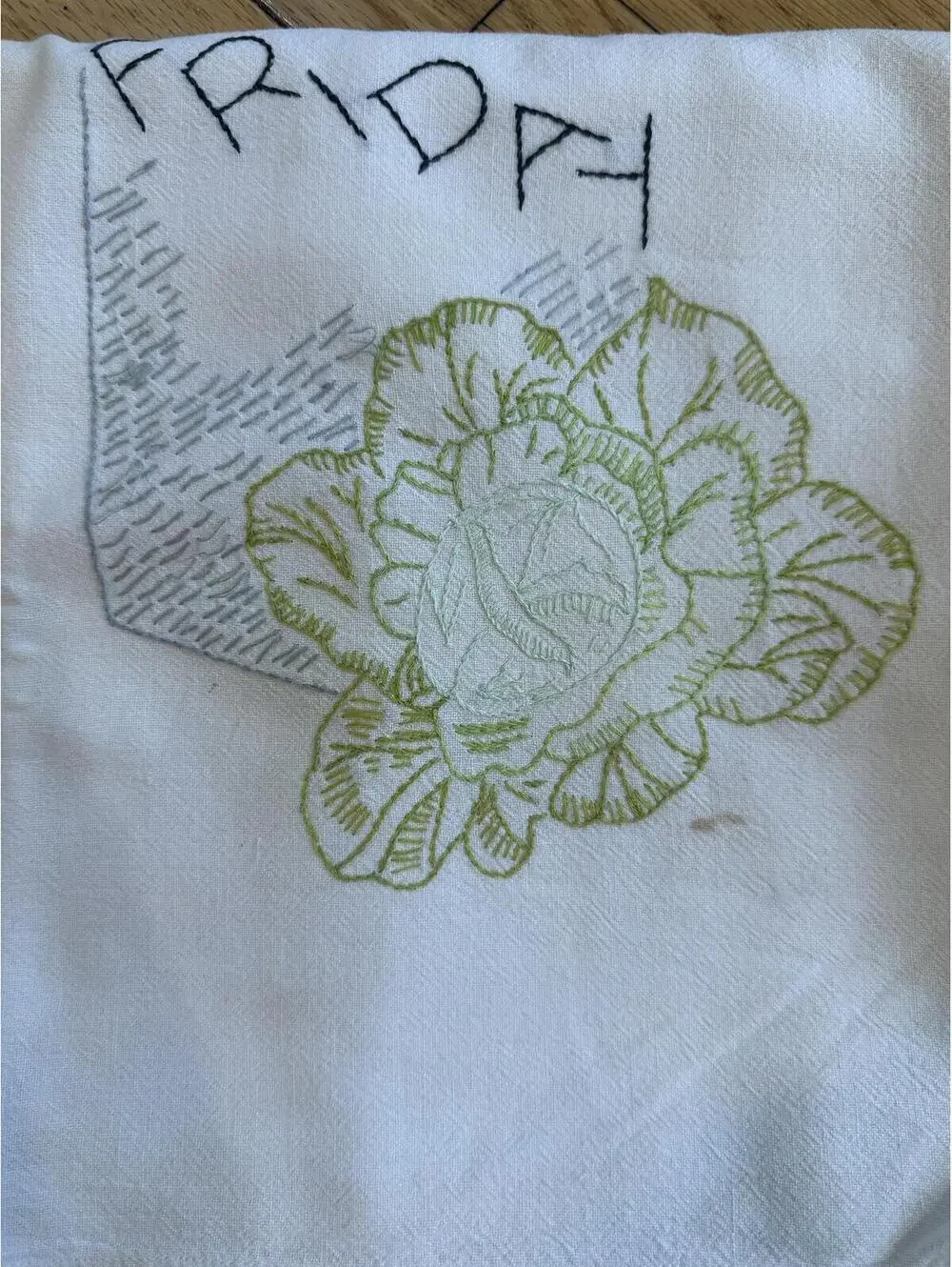 6 VTG Days Of The Week Embroidered Flour Sack Tea Towels Farmhouse Cottagecore